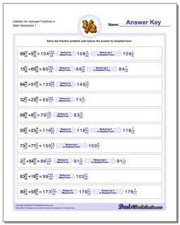 Adding Fraction Worksheets Addition Worksheet for Improper 4