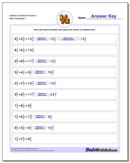 Adding Fraction Worksheets Addition Worksheet for Mixed 2