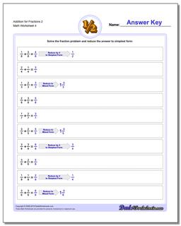 Addition Worksheet for Fraction Worksheets 2 