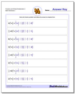 Fraction Worksheets and Wholes Multiplication Worksheet 2 /worksheets/fraction-multiplication.html
