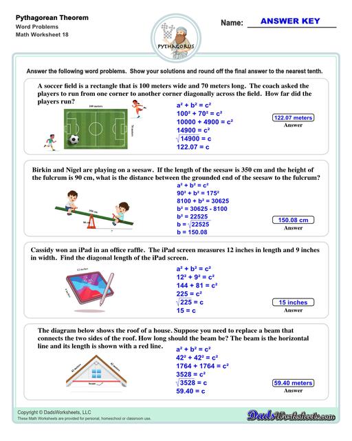 Pythagorean Theorem Word Problems