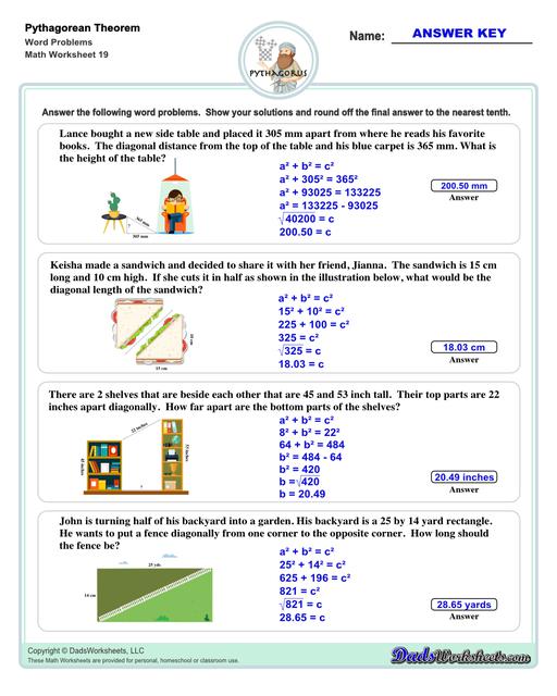 Pythagorean Theorem Word Problems